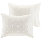 Intelligent Design Maize Cotton Jacquard Duvet Cover Set with Euro Shams and Throw Pillows