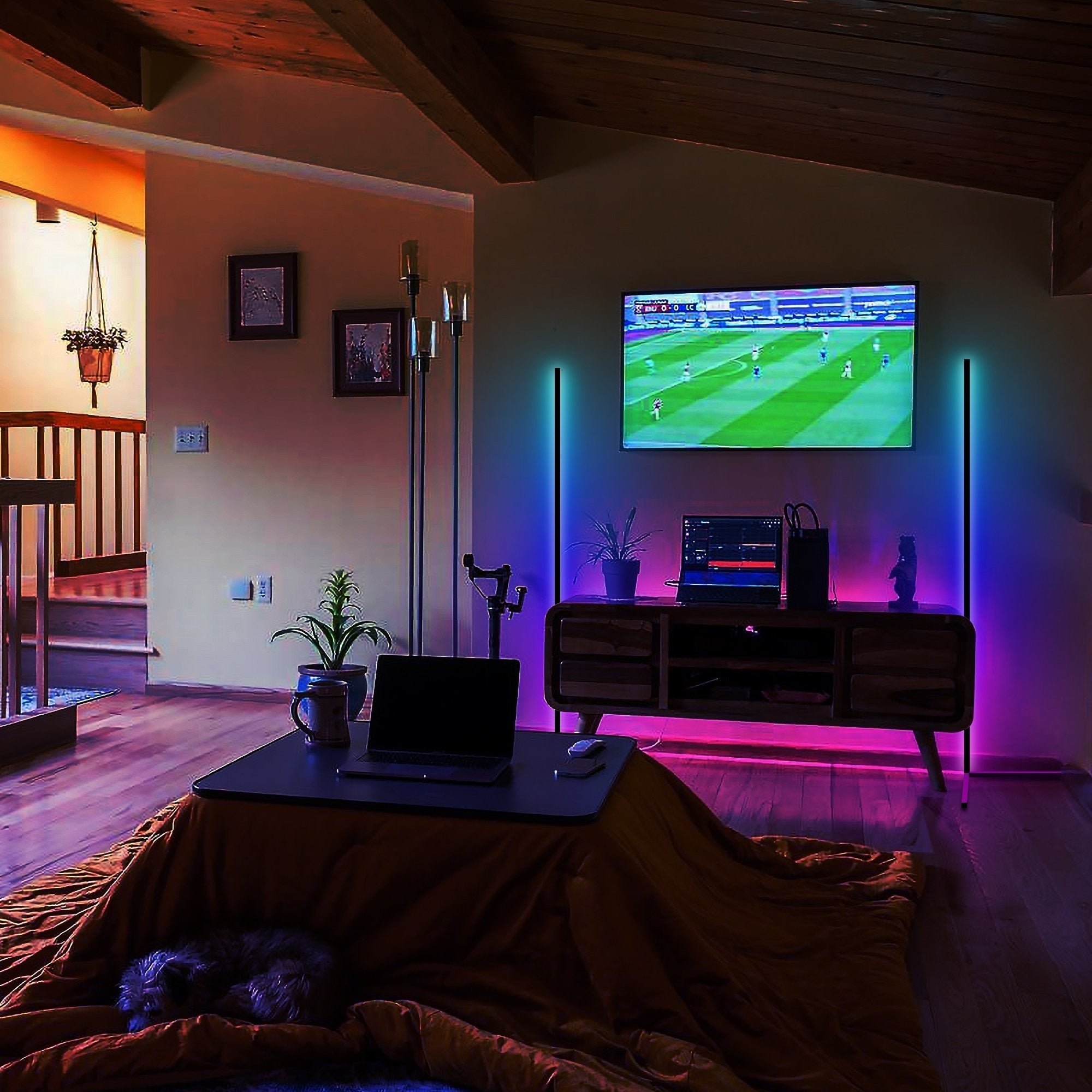 55 RGB Metal Corner Lamp Minimalist LED Floor Lamp