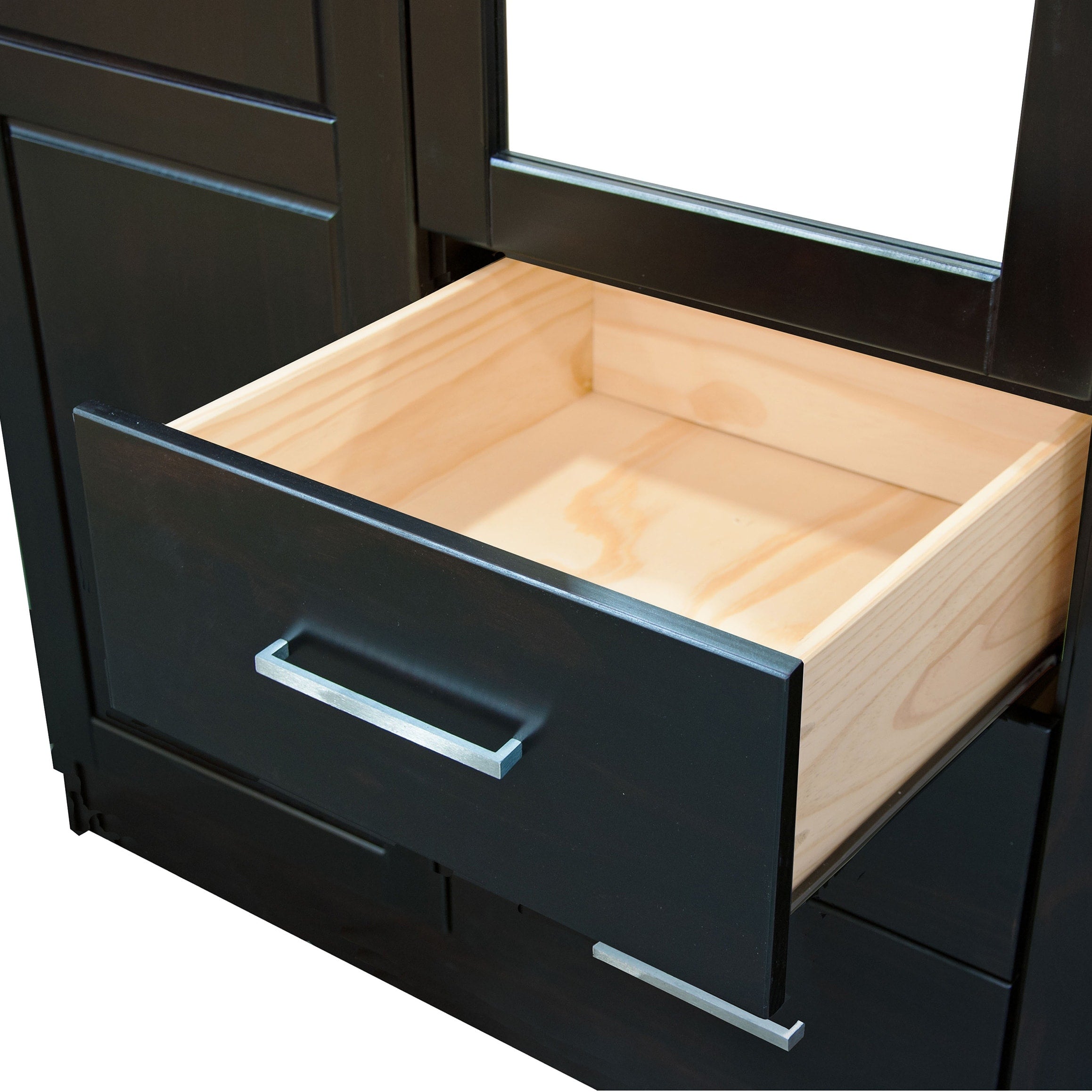 Palace Imports 100% Solid Wood Cosmo 3-Door Wardrobe Armoire with Solid Wood or Mirrored Doors