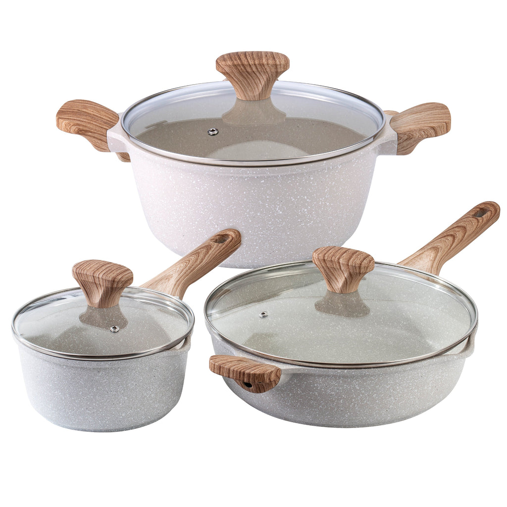Country Kitchen Non-Stick Cast Aluminum Cookware Set - Durable Kitchen Cookware for Everyday Cooking, 6-11 Pc