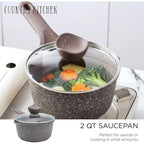 Country Kitchen Non-Stick Cast Aluminum Cookware Set - Durable Kitchen Cookware for Everyday Cooking, 6-11 Pc