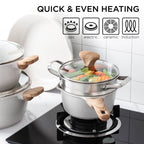 Country Kitchen Non-Stick Cast Aluminum Cookware Set - Durable Kitchen Cookware for Everyday Cooking, 6-11 Pc