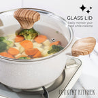 Country Kitchen Non-Stick Cast Aluminum Cookware Set - Durable Kitchen Cookware for Everyday Cooking, 6-11 Pc