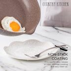 Country Kitchen Non-Stick Cast Aluminum Cookware Set - Durable Kitchen Cookware for Everyday Cooking, 6-11 Pc