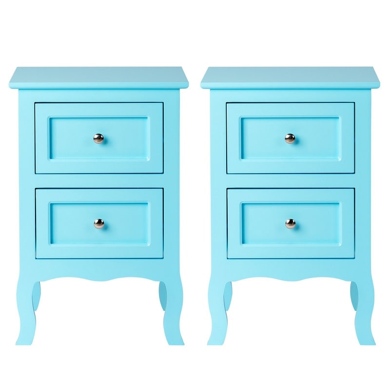 Country Style Two-Drawer Nightstand- Set of 2