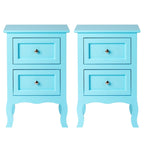 Country Style Two-Drawer Nightstand- Set of 2