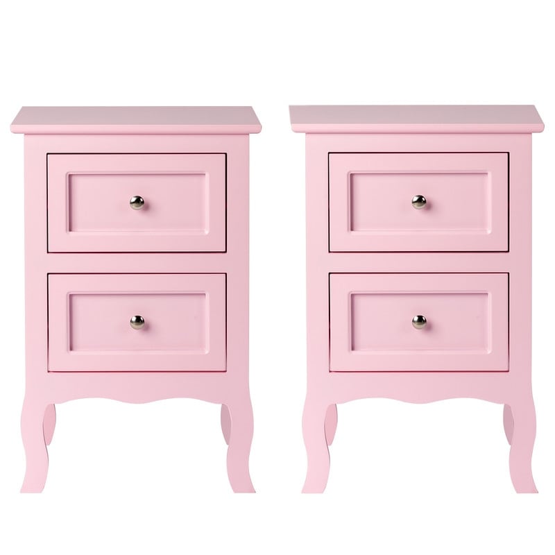Country Style Two-Drawer Nightstand- Set of 2