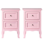 Country Style Two-Drawer Nightstand- Set of 2