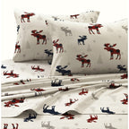 Cozy Flannel Novelty and Holiday Printed Extra Deep Pocket Sheet Set