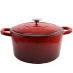 Craftsman 7 Quart Dual Handle Cast Iron Round Dutch Oven in Pepper Red