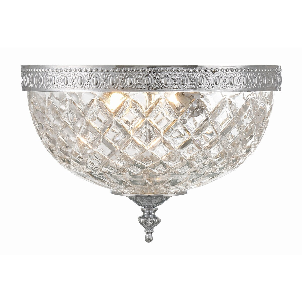 Crystorama 2 Light Crystal Flush Mount - 10W x 8H x 10D