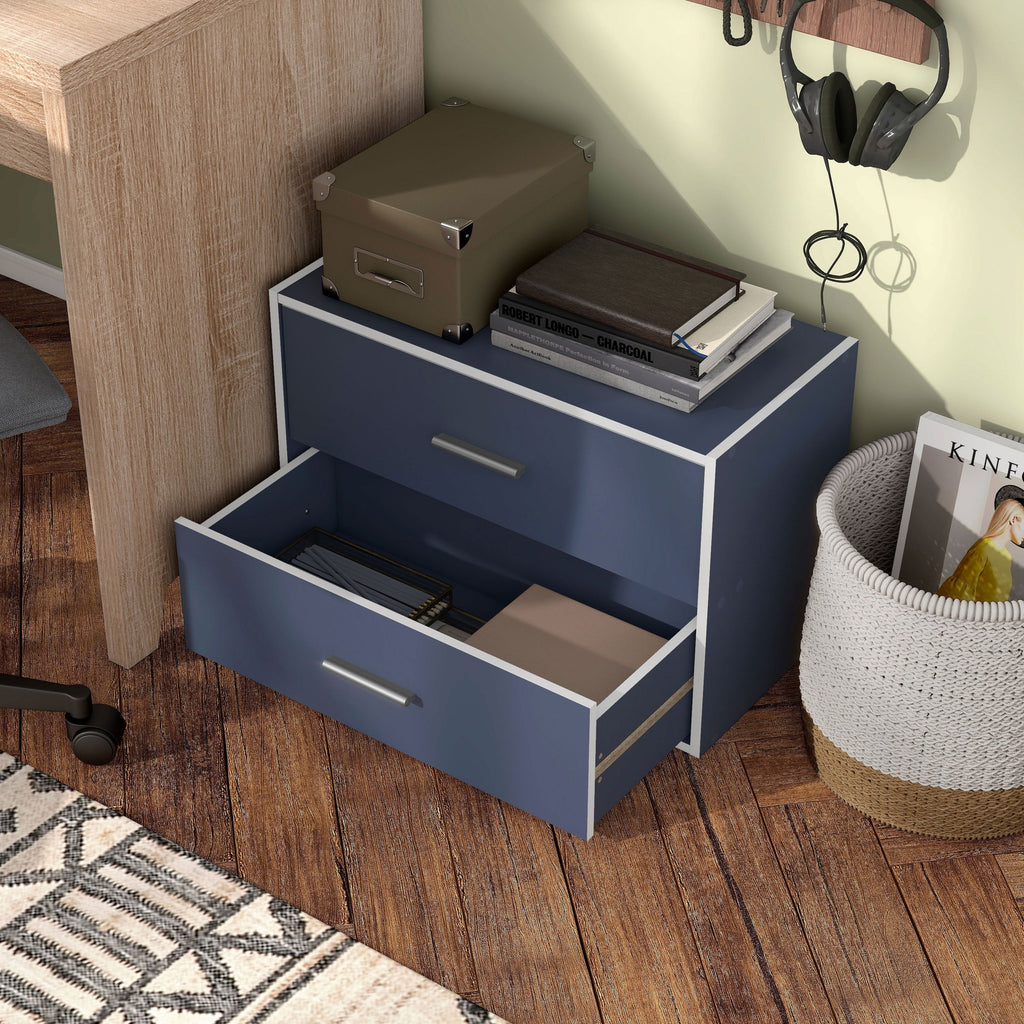 DH BASIC Modern Wood Customizable Stackable Storage Organizer - Cube Shelves, Drawer Cabinet, Bookcase with Doors by Denhour