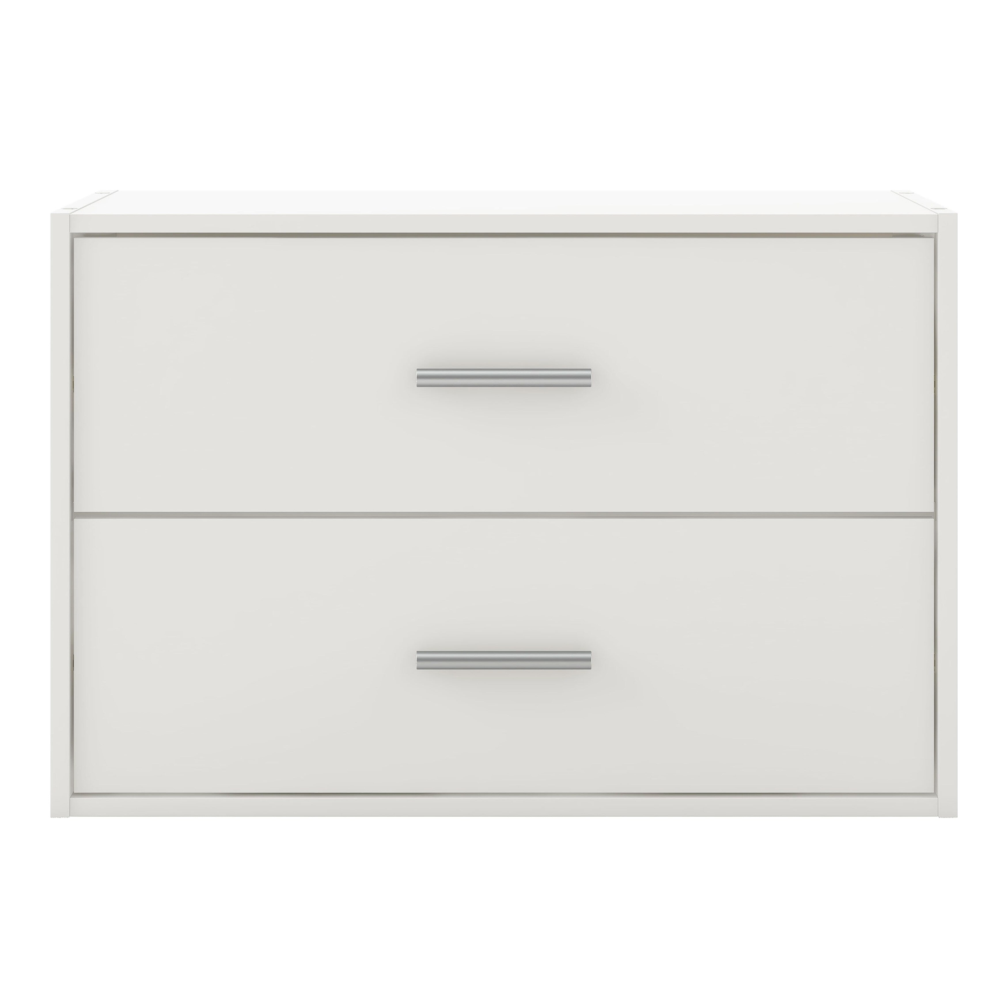 DH BASIC Modern Wood Customizable Stackable Storage Organizer - Cube Shelves, Drawer Cabinet, Bookcase with Doors by Denhour