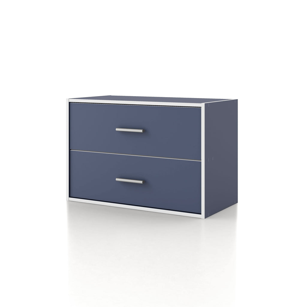DH BASIC Modern Wood Customizable Stackable Storage Organizer - Cube Shelves, Drawer Cabinet, Bookcase with Doors by Denhour