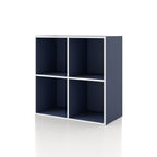 DH BASIC Modern Wood Customizable Stackable Storage Organizer - Cube Shelves, Drawer Cabinet, Bookcase with Doors by Denhour