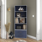 DH BASIC Modern Wood Customizable Stackable Storage Organizer - Cube Shelves, Drawer Cabinet, Bookcase with Doors by Denhour