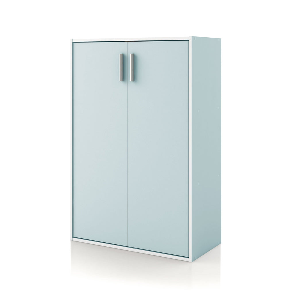 DH BASIC Modern Wood Customizable Stackable Storage Organizer - Cube Shelves, Drawer Cabinet, Bookcase with Doors by Denhour