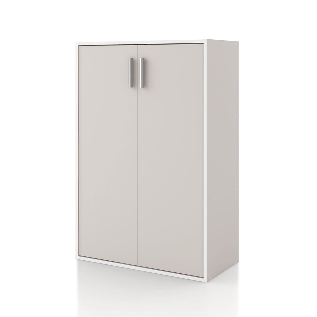 DH BASIC Modern Wood Customizable Stackable Storage Organizer - Cube Shelves, Drawer Cabinet, Bookcase with Doors by Denhour