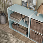 DH BASIC Modern Wood Customizable Stackable Storage Organizer - Cube Shelves, Drawer Cabinet, Bookcase with Doors by Denhour