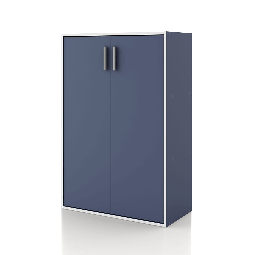 DH BASIC Modern Wood Customizable Stackable Storage Organizer - Cube Shelves, Drawer Cabinet, Bookcase with Doors by Denhour
