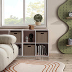 DH BASIC Modern Wood Customizable Stackable Storage Organizer - Cube Shelves, Drawer Cabinet, Bookcase with Doors by Denhour