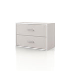 DH BASIC Modern Wood Customizable Stackable Storage Organizer - Cube Shelves, Drawer Cabinet, Bookcase with Doors by Denhour