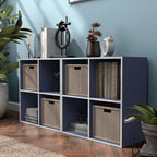 DH BASIC Modern Wood Customizable Stackable Storage Organizer - Cube Shelves, Drawer Cabinet, Bookcase with Doors by Denhour