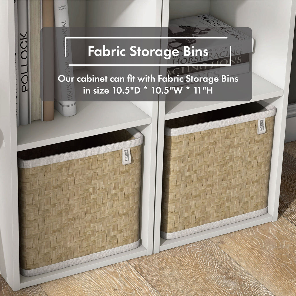 DH BASIC Modern Wood Customizable Stackable Storage Organizer - Cube Shelves, Drawer Cabinet, Bookcase with Doors by Denhour