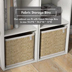 DH BASIC Modern Wood Customizable Stackable Storage Organizer - Cube Shelves, Drawer Cabinet, Bookcase with Doors by Denhour