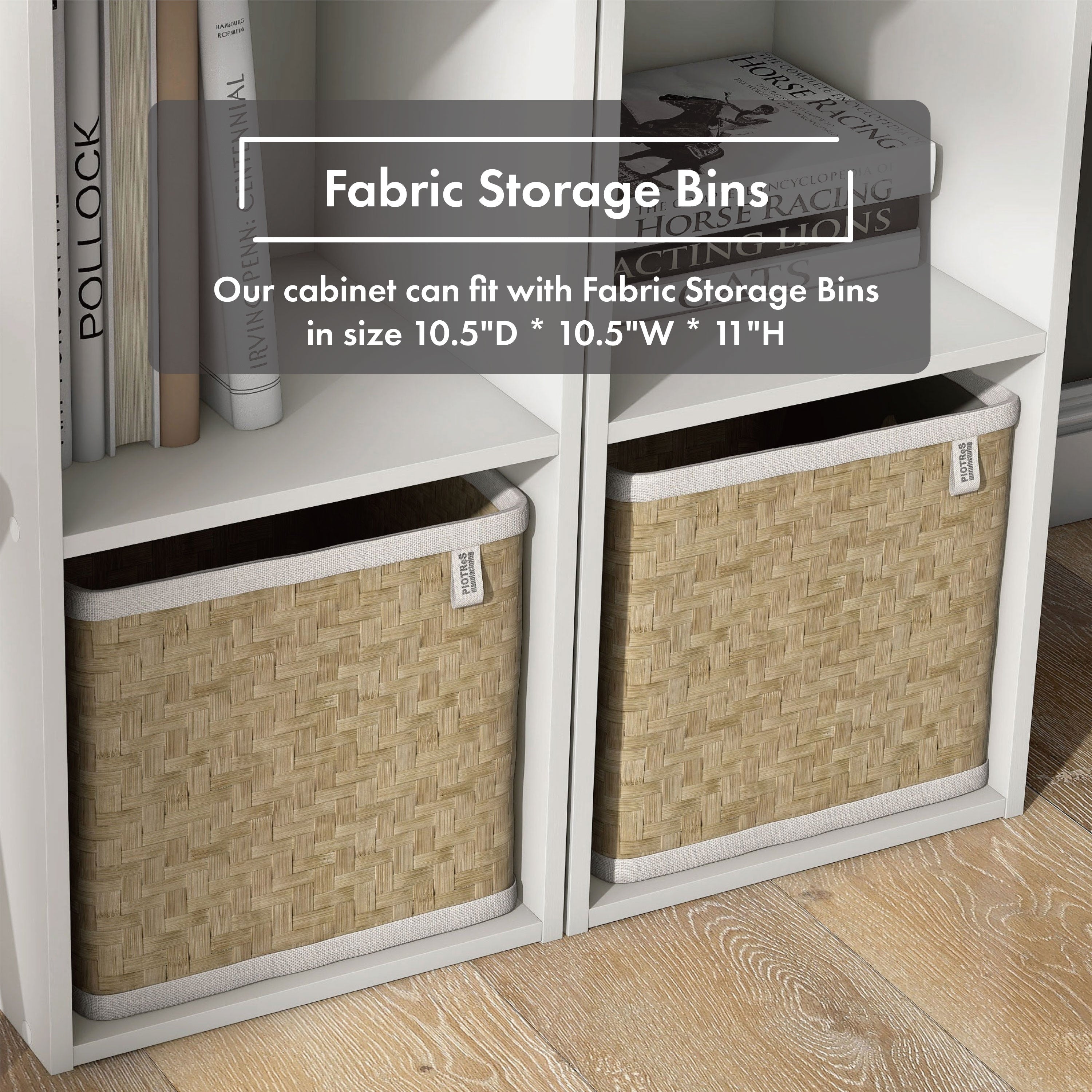 DH BASIC Modern Wood Customizable Stackable Storage Organizer - Cube Shelves, Drawer Cabinet, Bookcase with Doors by Denhour