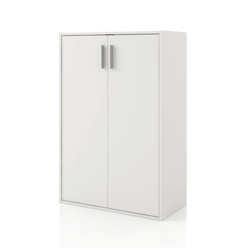 DH BASIC Modern Wood Customizable Stackable Storage Organizer - Cube Shelves, Drawer Cabinet, Bookcase with Doors by Denhour