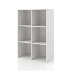 DH BASIC Modern Wood Customizable Stackable Storage Organizer - Cube Shelves, Drawer Cabinet, Bookcase with Doors by Denhour