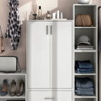 DH BASIC Modern Wood Customizable Stackable Storage Organizer - Cube Shelves, Drawer Cabinet, Bookcase with Doors by Denhour