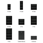 DH BASIC Modern Wood Customizable Stackable Storage Organizer - Cube Shelves, Drawer Cabinet, Bookcase with Doors by Denhour