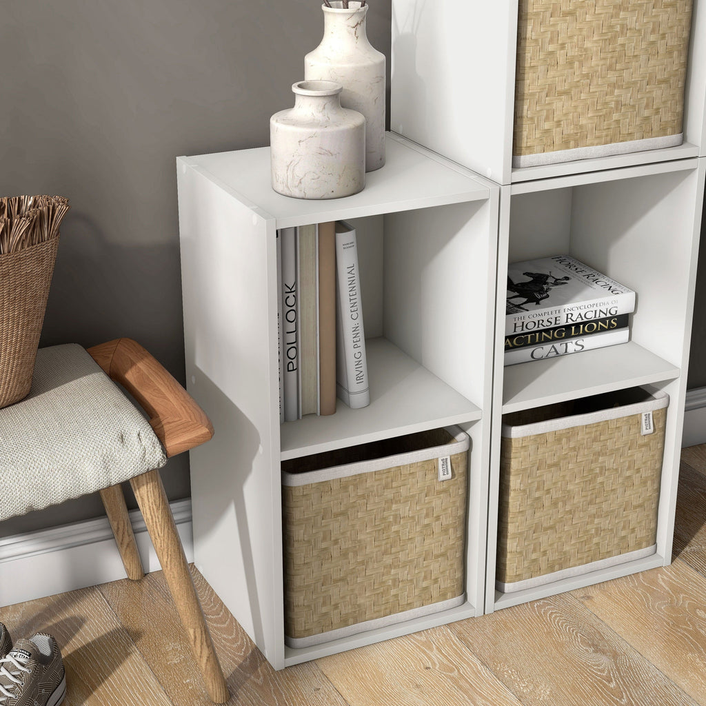 DH BASIC Modern Wood Customizable Stackable Storage Organizer - Cube Shelves, Drawer Cabinet, Bookcase with Doors by Denhour