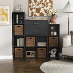 DH BASIC Modern Wood Customizable Stackable Storage Organizer - Cube Shelves, Drawer Cabinet, Bookcase with Doors by Denhour