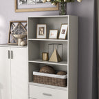 DH BASIC Modern Wood Customizable Stackable Storage Organizer - Cube Shelves, Drawer Cabinet, Bookcase with Doors by Denhour