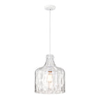 Daelan Clear Dimpled Glass Single Light Pendant Light - 12in