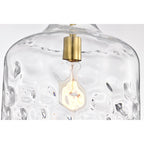 Daelan Clear Dimpled Glass Single Light Pendant Light - 12in