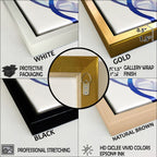 Designart Blue And White Coastal Wave S Edge Coastal Minimalism Blue Wall Decor Coastal Living Room Framed Canvas Art