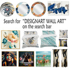 Designart Bohemian Earthly Floral Collage I Abstract Metal Wall Art Living Room