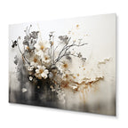 Designart Bohemian Earthly Floral Collage I Abstract Metal Wall Art Living Room