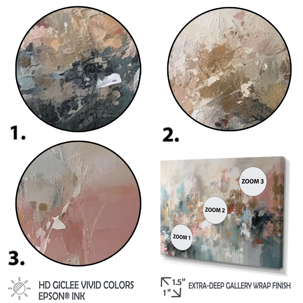 Designart Brushstroke Abstract Painting I Abstract Framed Wall Art For Living Room