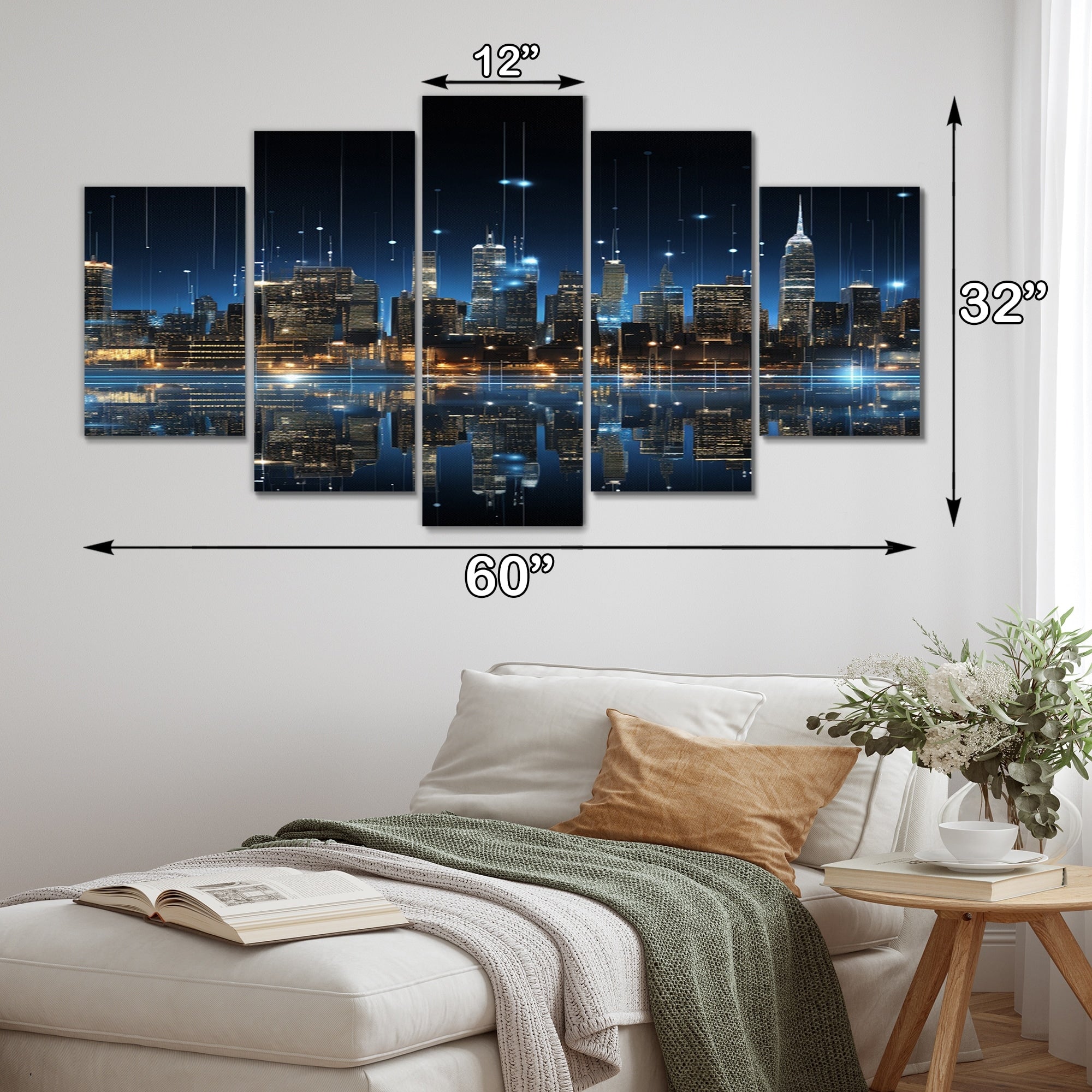 Designart Christianity Pentecost Fire Spiritual Multipanel Wall Art Living Room set