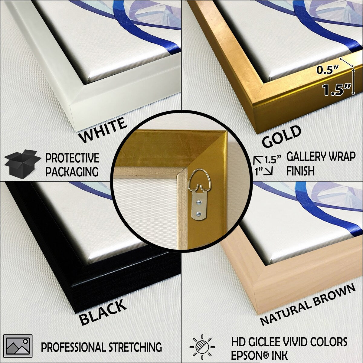 Designart Colorful Botanical Pointillism Abstract Botanicals Framed Wall Art Set Of 2 - Wall Set For Home Decor