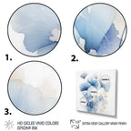 Designart Delicate Blue Ginko Leaves On White Watercolor Leaves Framed Wall Art Living Room