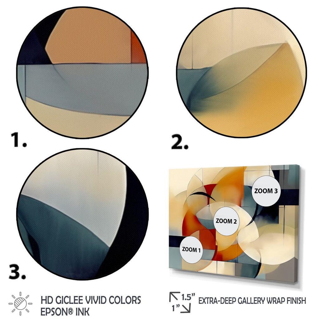 Designart Exploring Abstracted Patterns I Modern Geometric Framed Canvas Prints