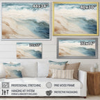 Designart Modern Blue And Beige Sand Aerial View V Coastal Beach Sand Wall Art