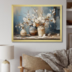 Designart Pottery And Flowers Still Life I Landscape Trees Framed Canvas Art Print