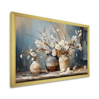 Designart Pottery And Flowers Still Life I Landscape Trees Framed Canvas Art Print